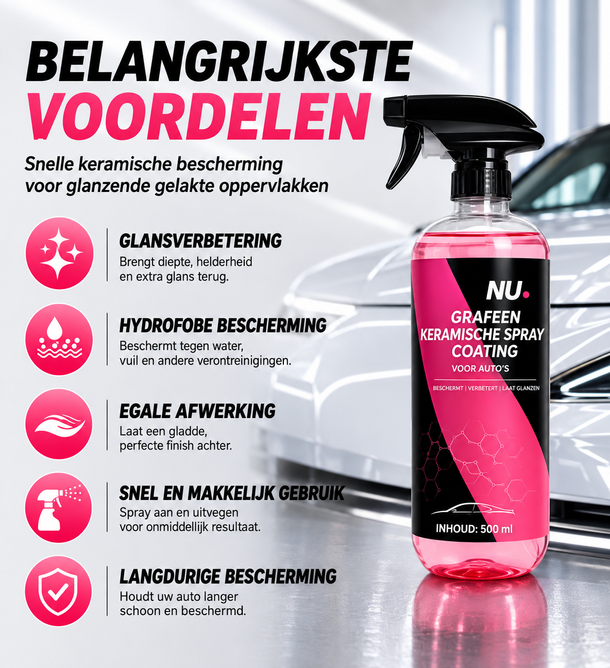 Premium Auto Spray Wax – Keramische Coating & Glans
