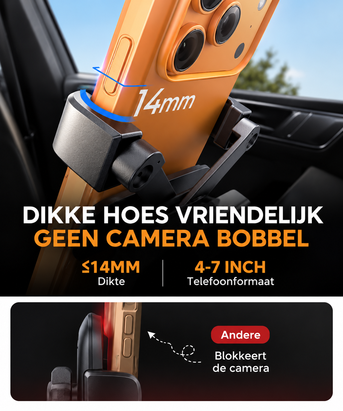 Telefoonhouder Auto 360° Verstelbaar | AutoLux