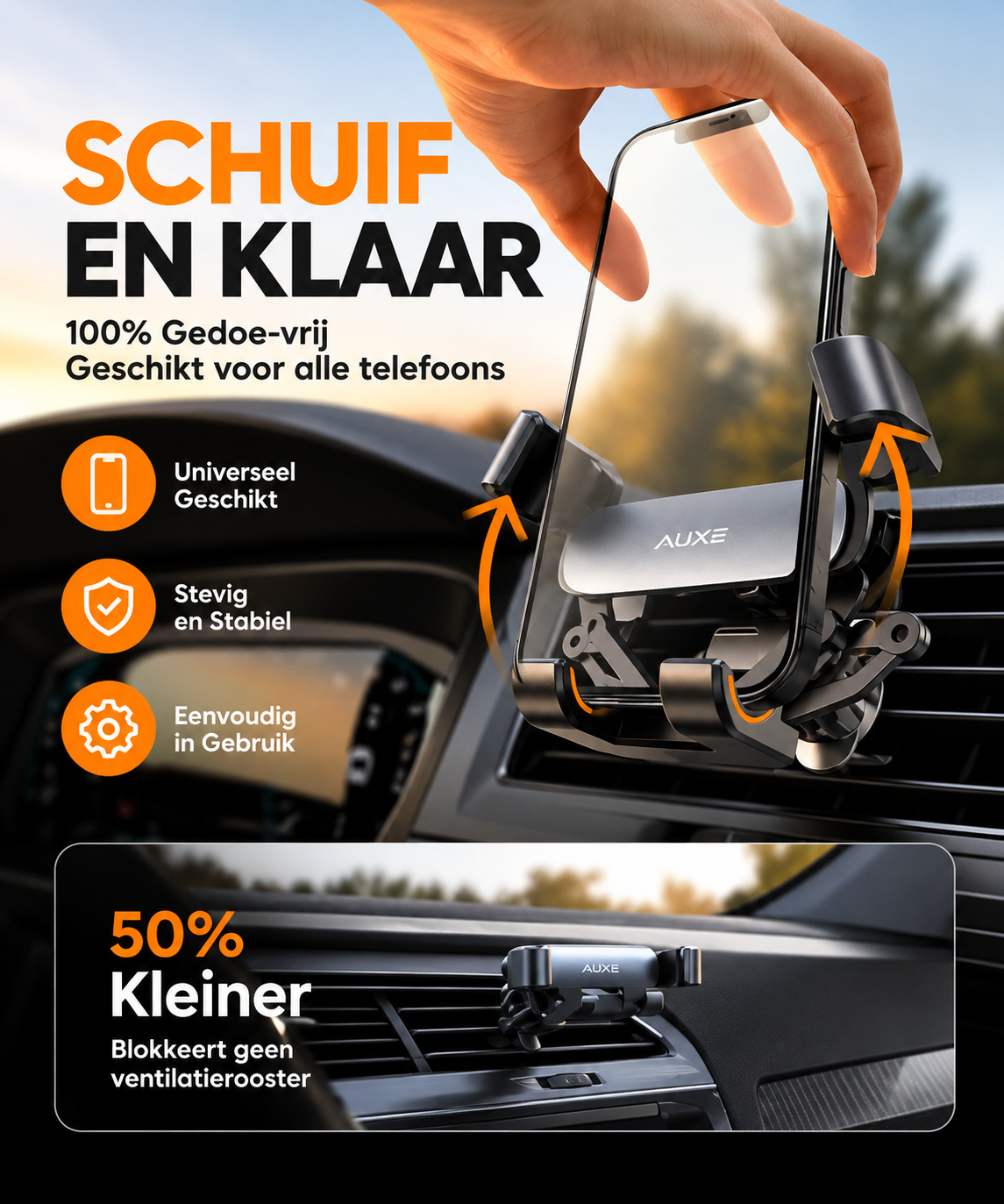 Telefoonhouder Auto 360° Verstelbaar | AutoLux