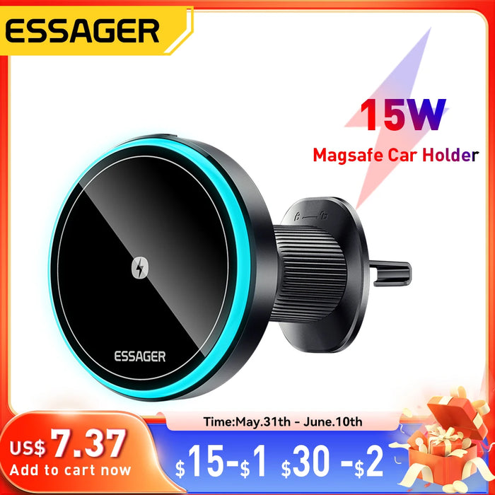 Magsafe Magnetische  Autotelefoonhouder met 15w  draadloos opladen